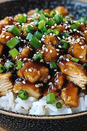 Sticky Chicken Rice Bowls