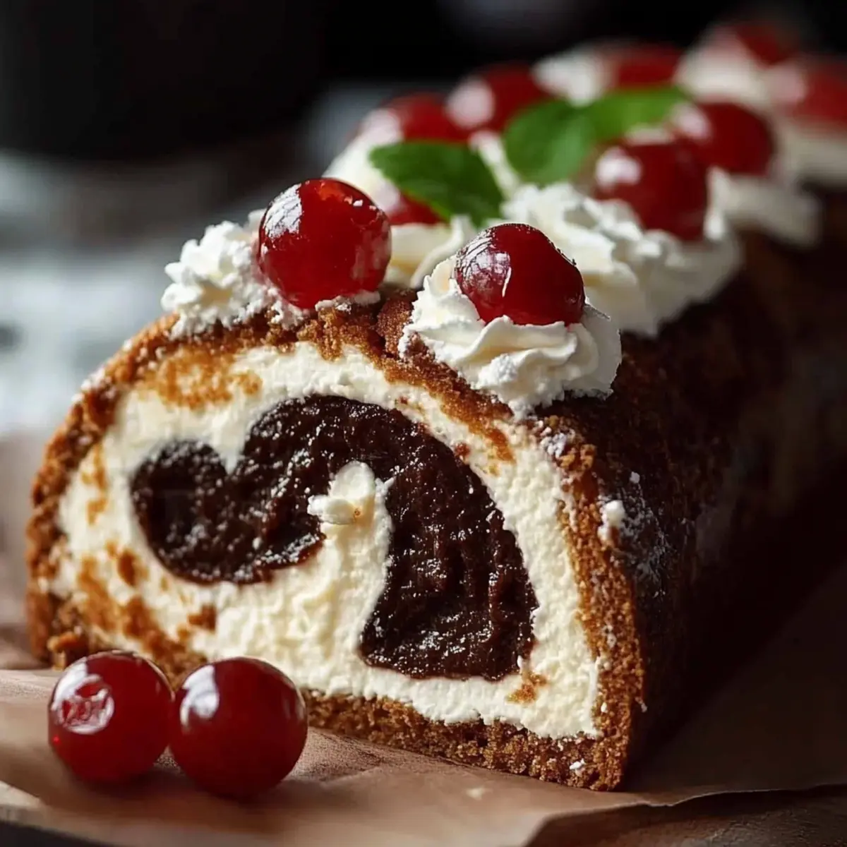 Black Forest Cake Roll