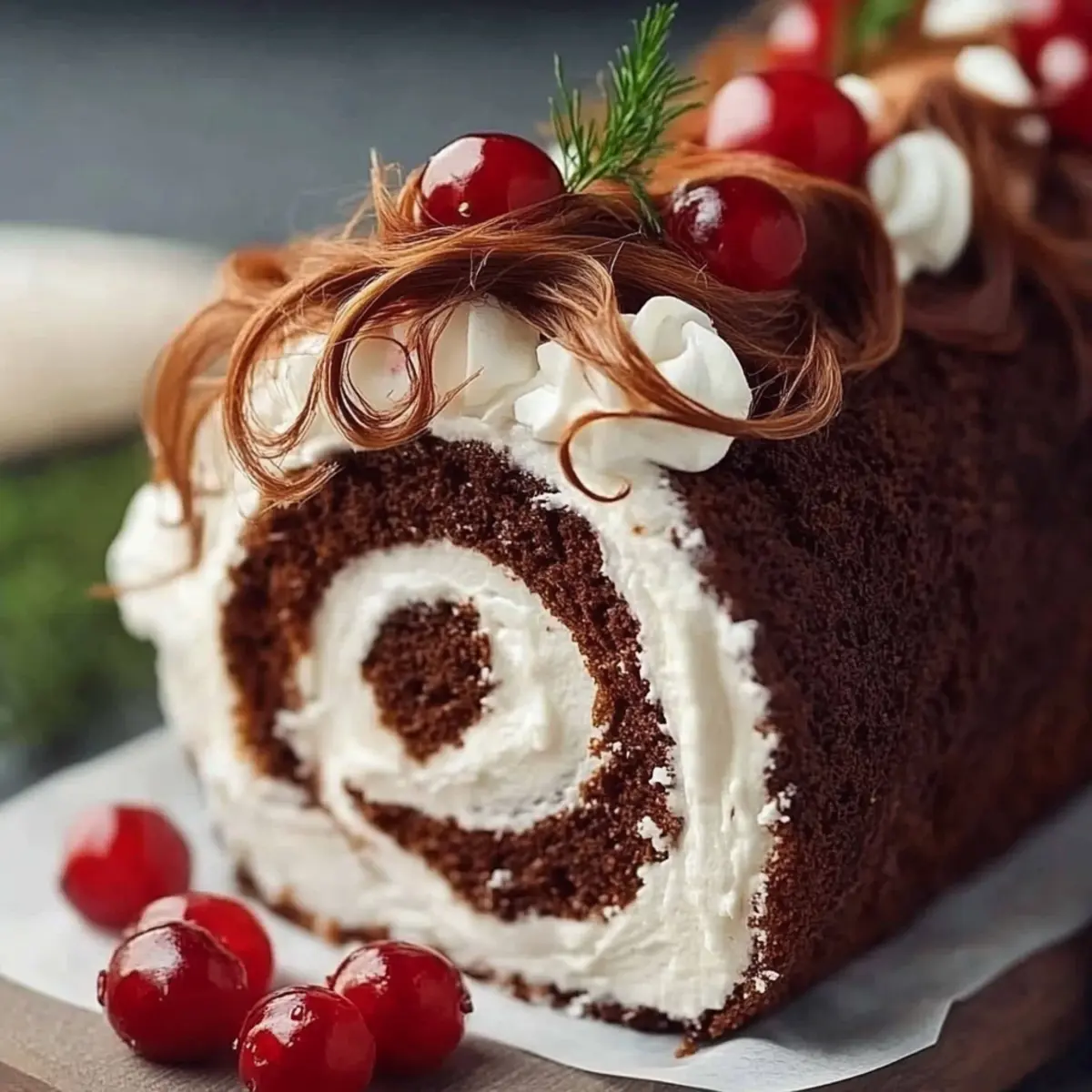 Black Forest Cake Roll