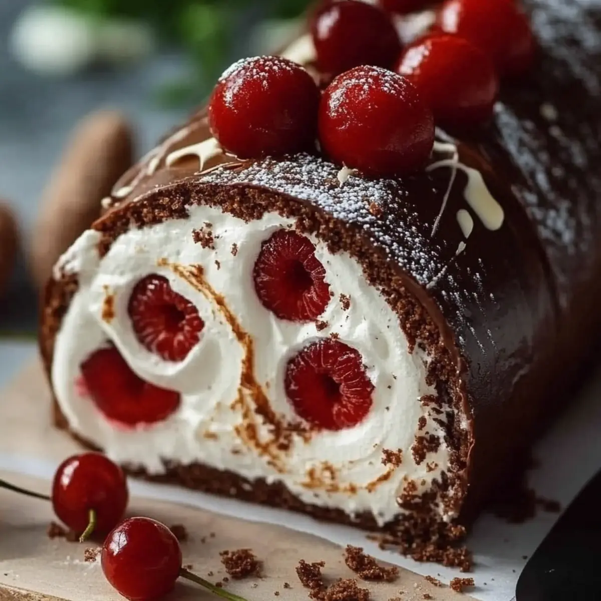 Black Forest Cake Roll