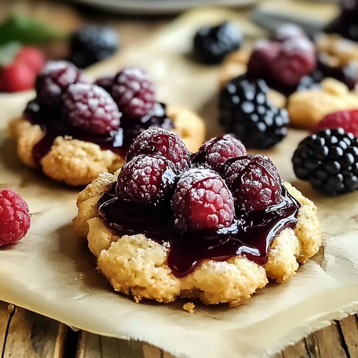 Blackberry Jam Thumbprint Cookies