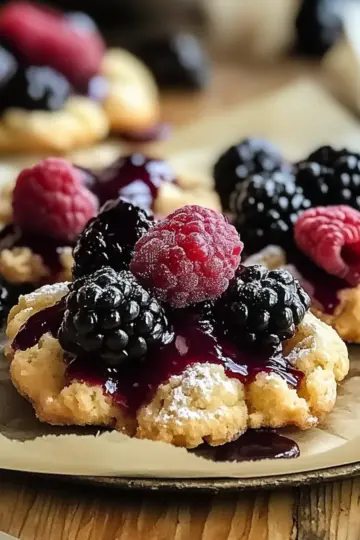 Blackberry Jam Thumbprint Cookies