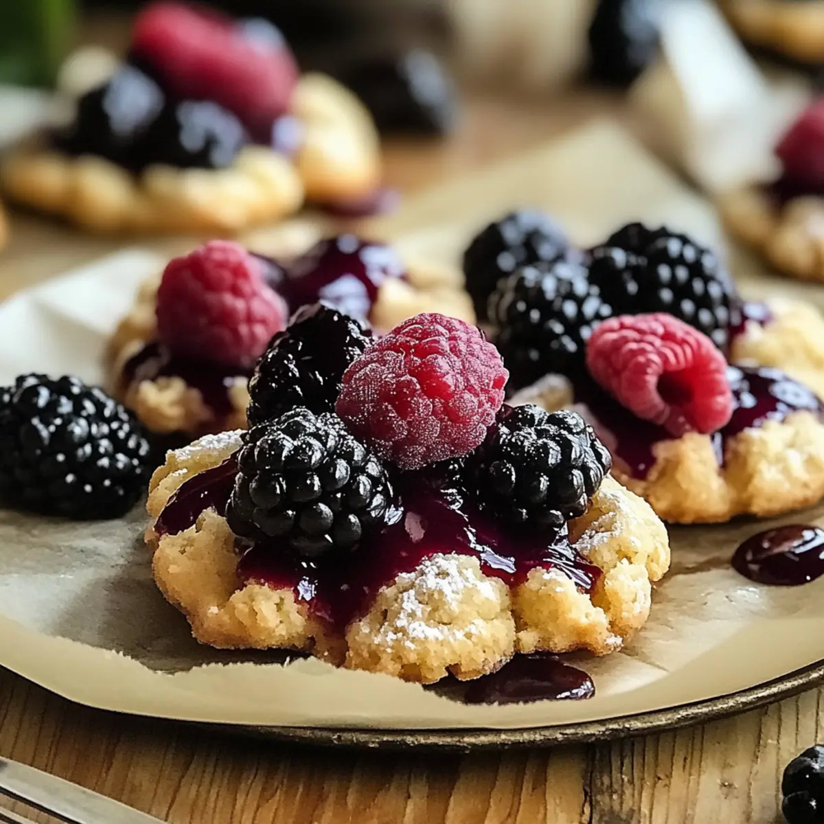 Blackberry Jam Thumbprint Cookies