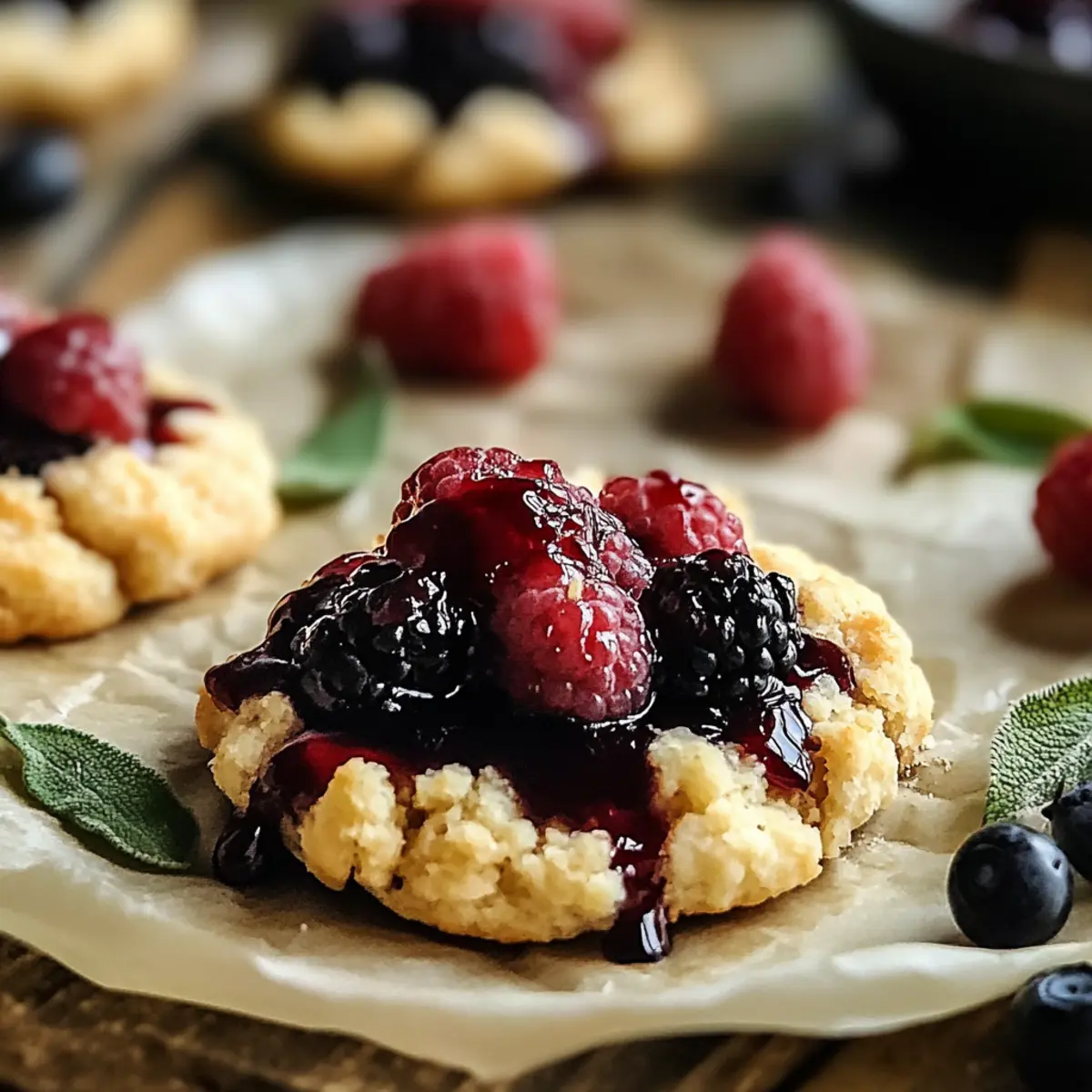 Blackberry Jam Thumbprint Cookies
