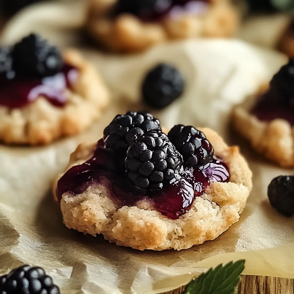 Blackberry Jam Thumbprint Cookies
