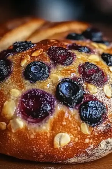 Blueberry Lemon Cream Cheese Sourdough Bread