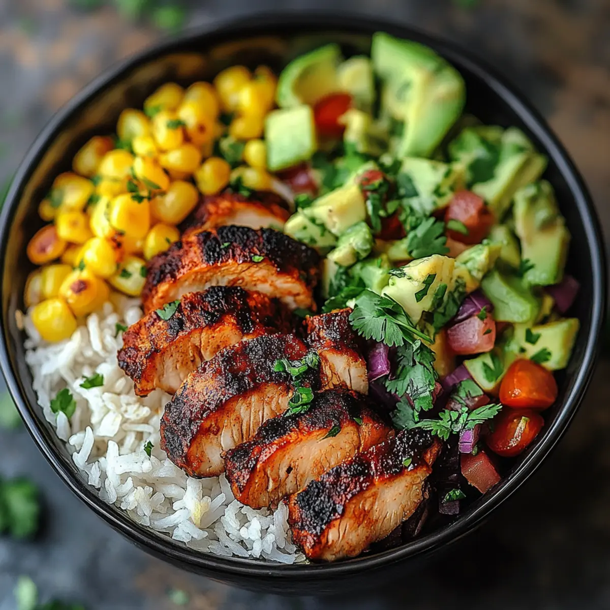 Chipotle Lime Chicken Burrito Rice Bowls