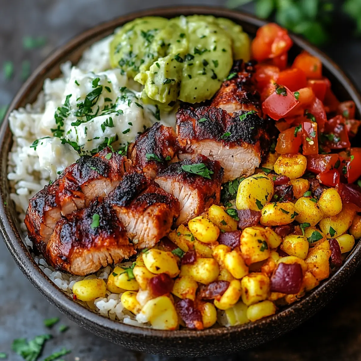 Chipotle Lime Chicken Burrito Rice Bowls