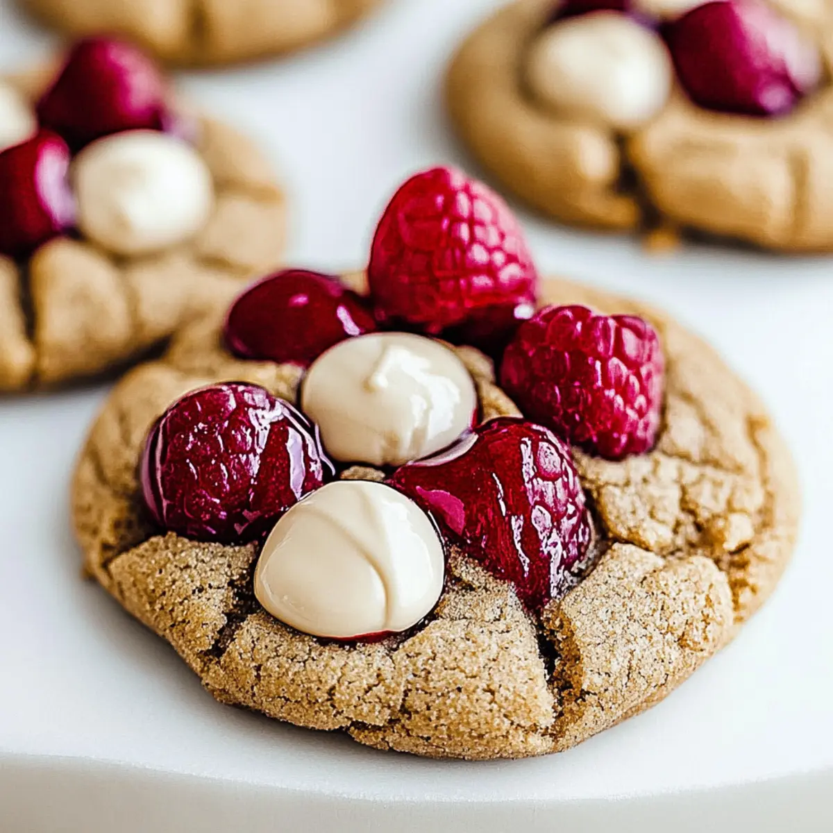 Christmas Raspberry White Chocolate Almond Flour Cookies