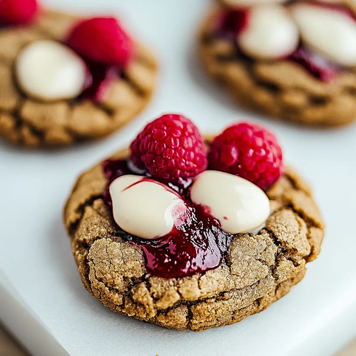 Christmas Raspberry White Chocolate Almond Flour Cookies