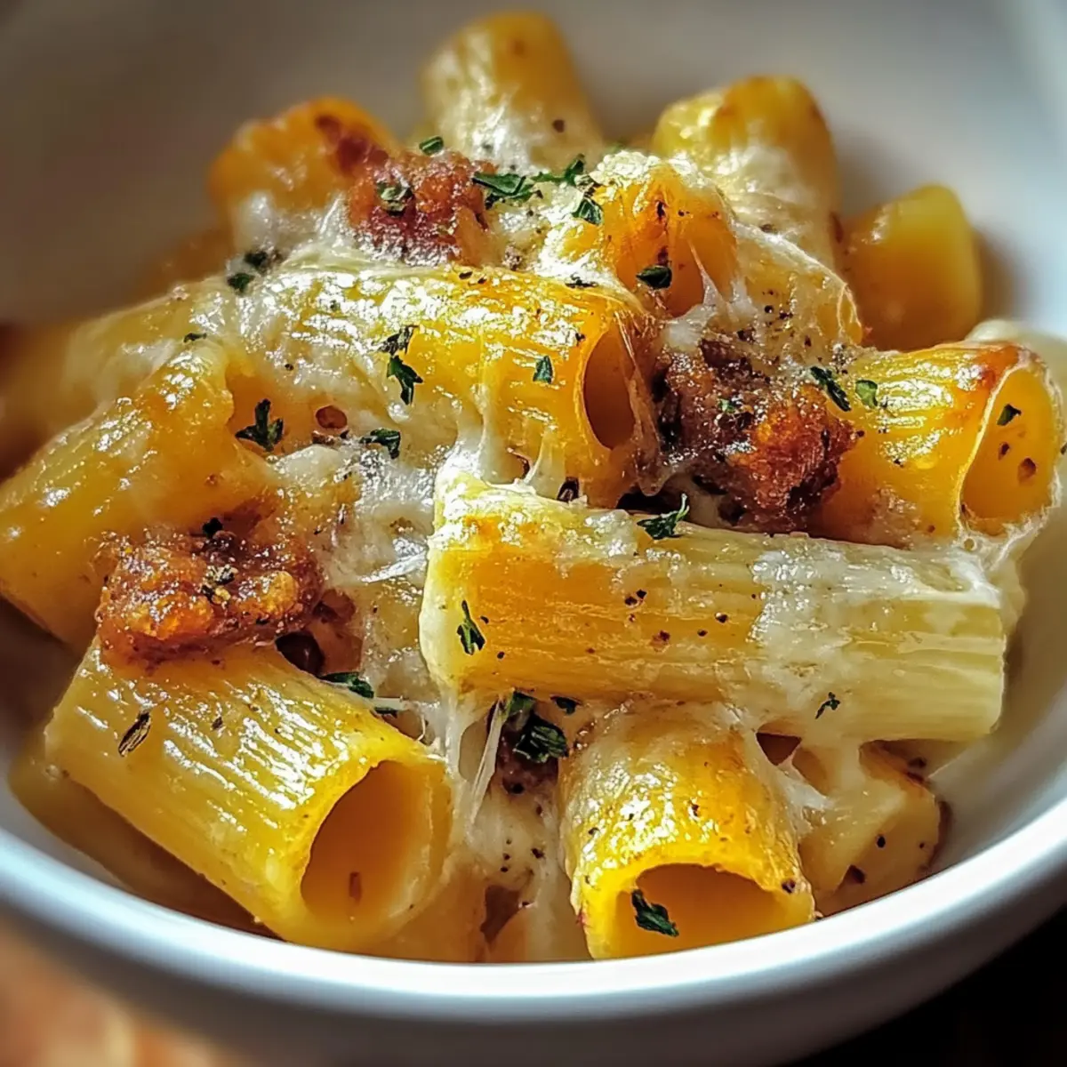 Creamy Rigatoni with Butternut Squash and Spicy Sausage