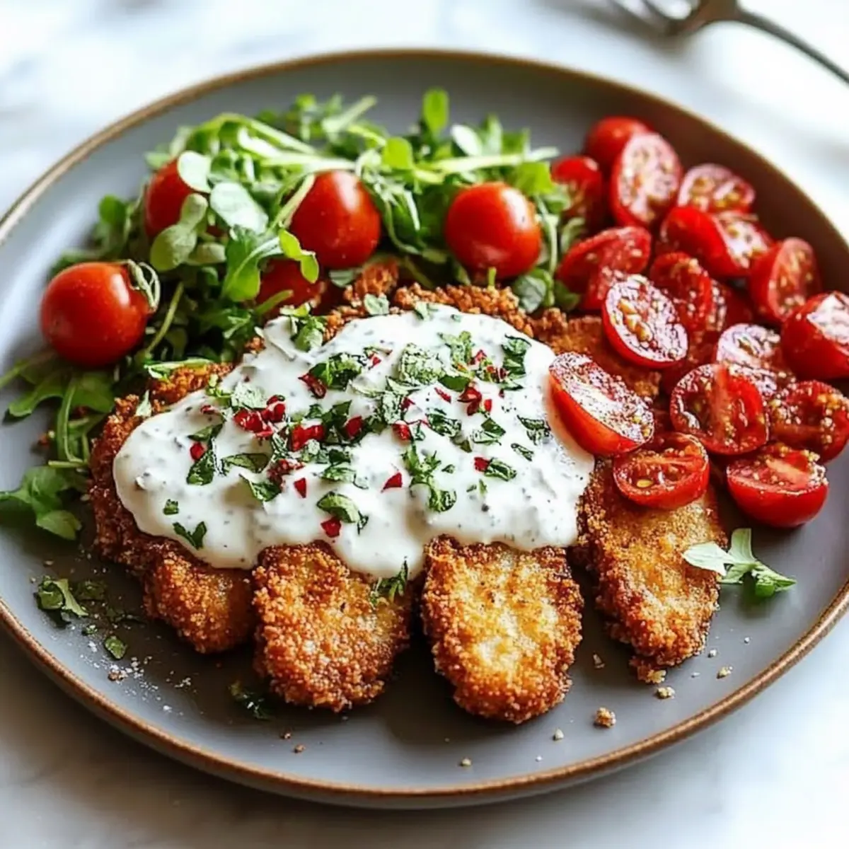 Crispy Hot Honey Feta Chicken