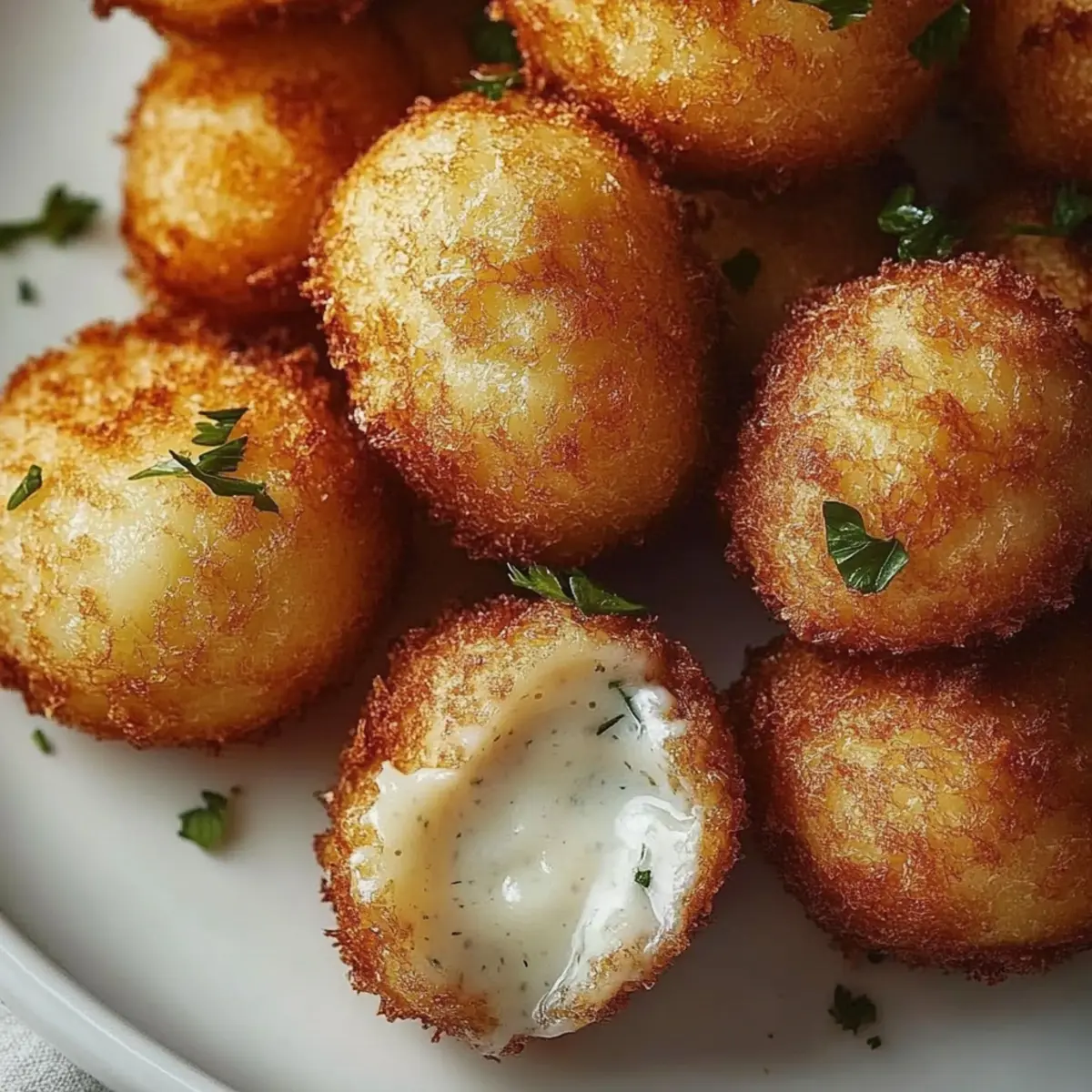 Crispy Parmesan Garlic Potato Balls