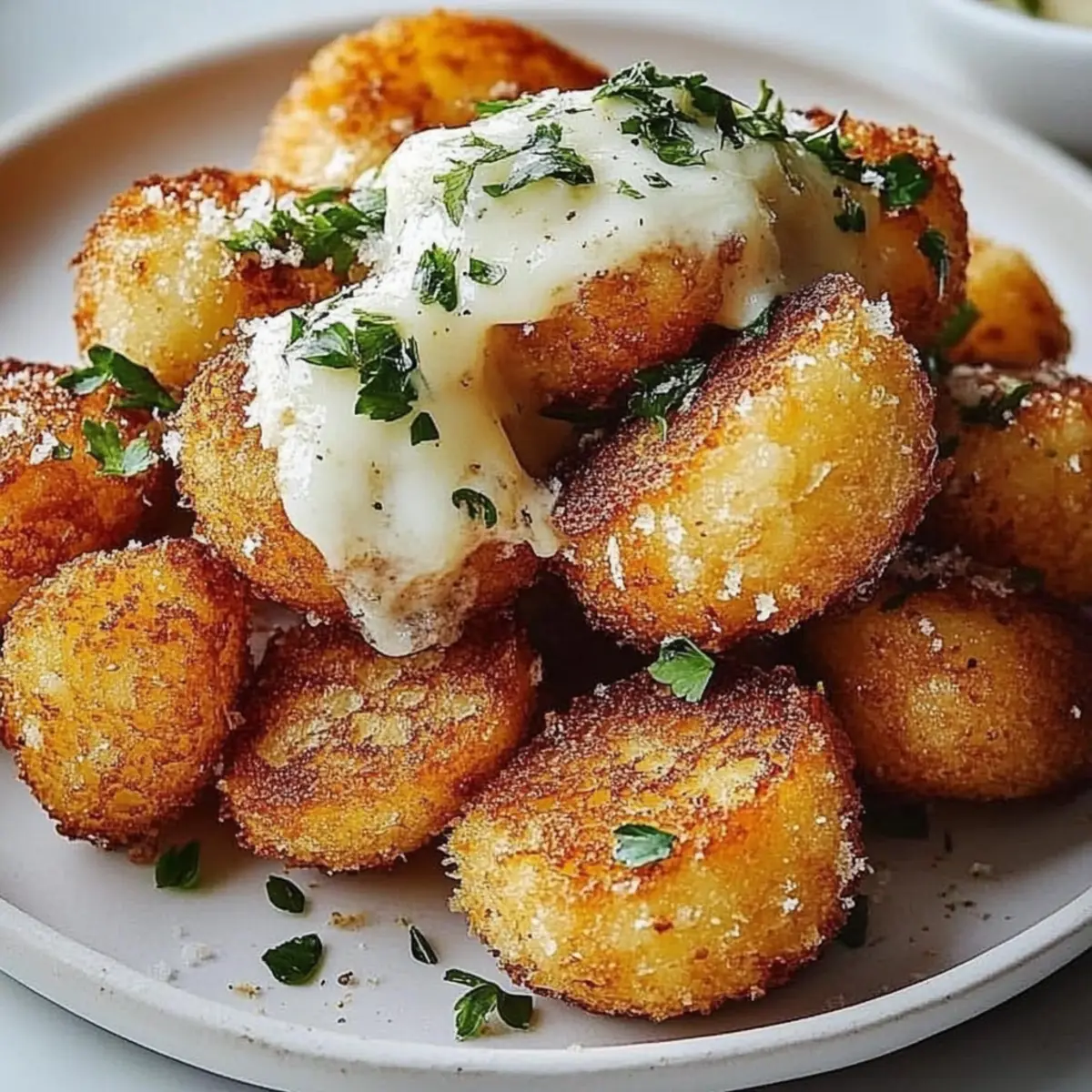 Crispy Parmesan Garlic Potato Balls