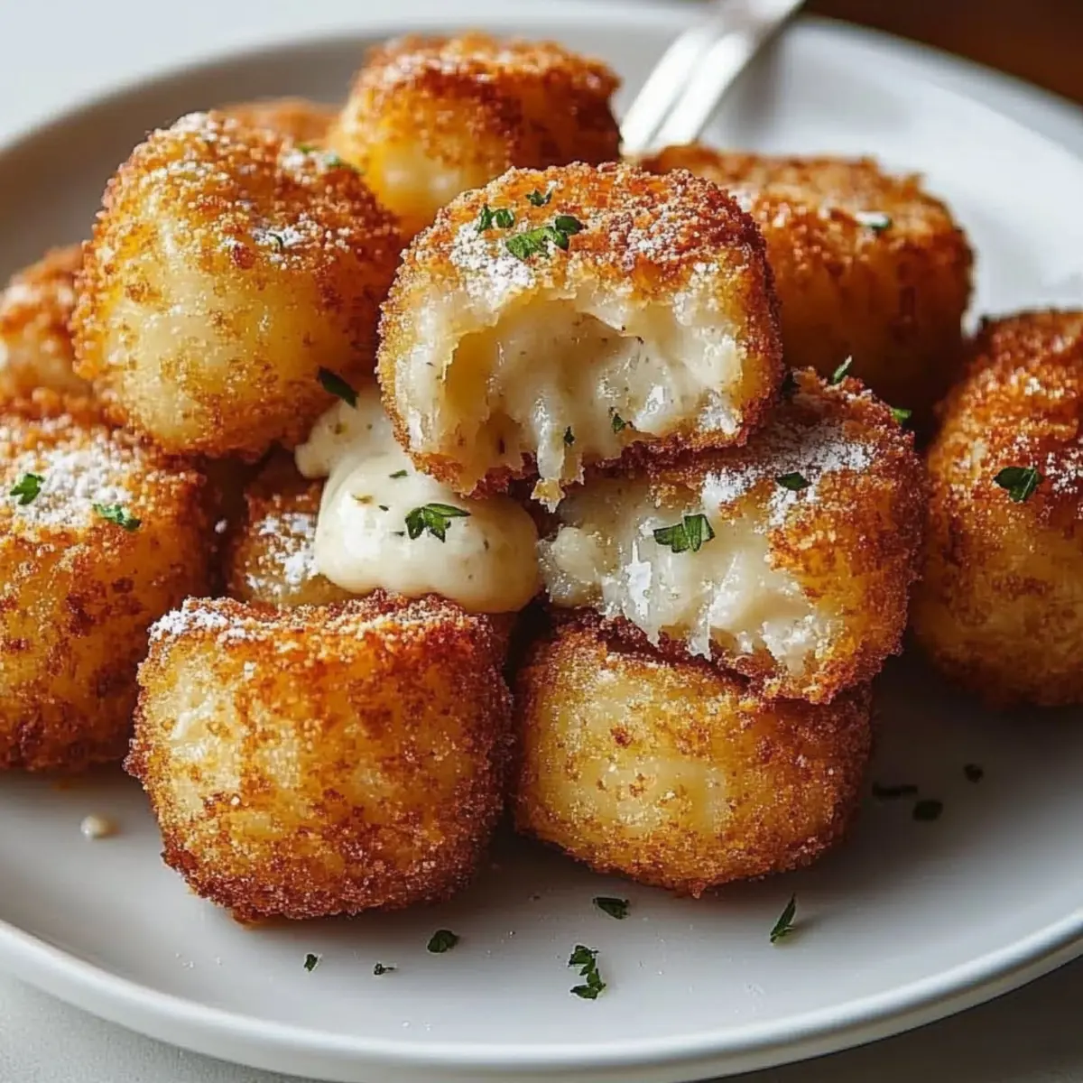 Crispy Parmesan Garlic Potato Balls