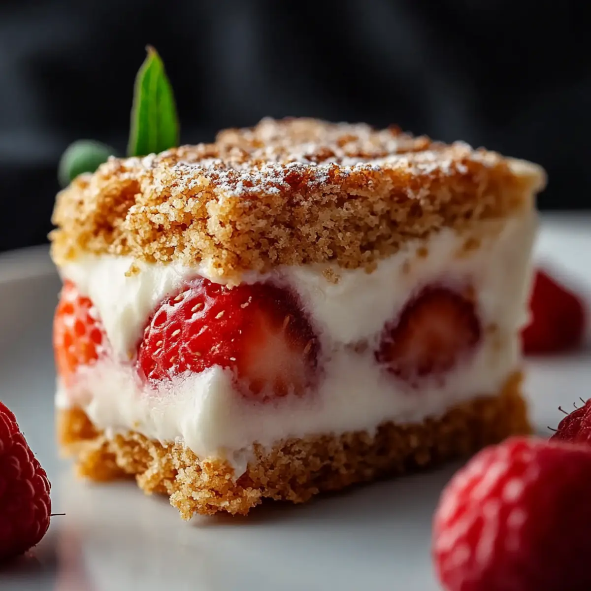 Crispy Strawberry Cheesecake Sandwich
