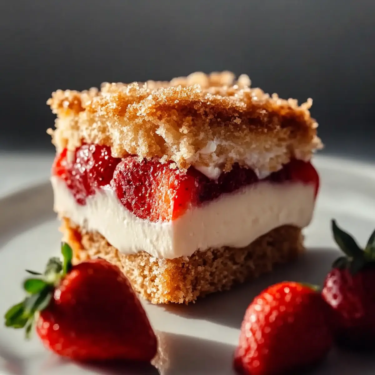 Crispy Strawberry Cheesecake Sandwich