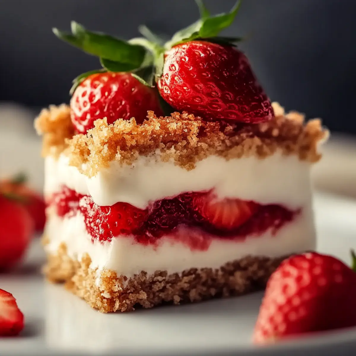 Crispy Strawberry Cheesecake Sandwich
