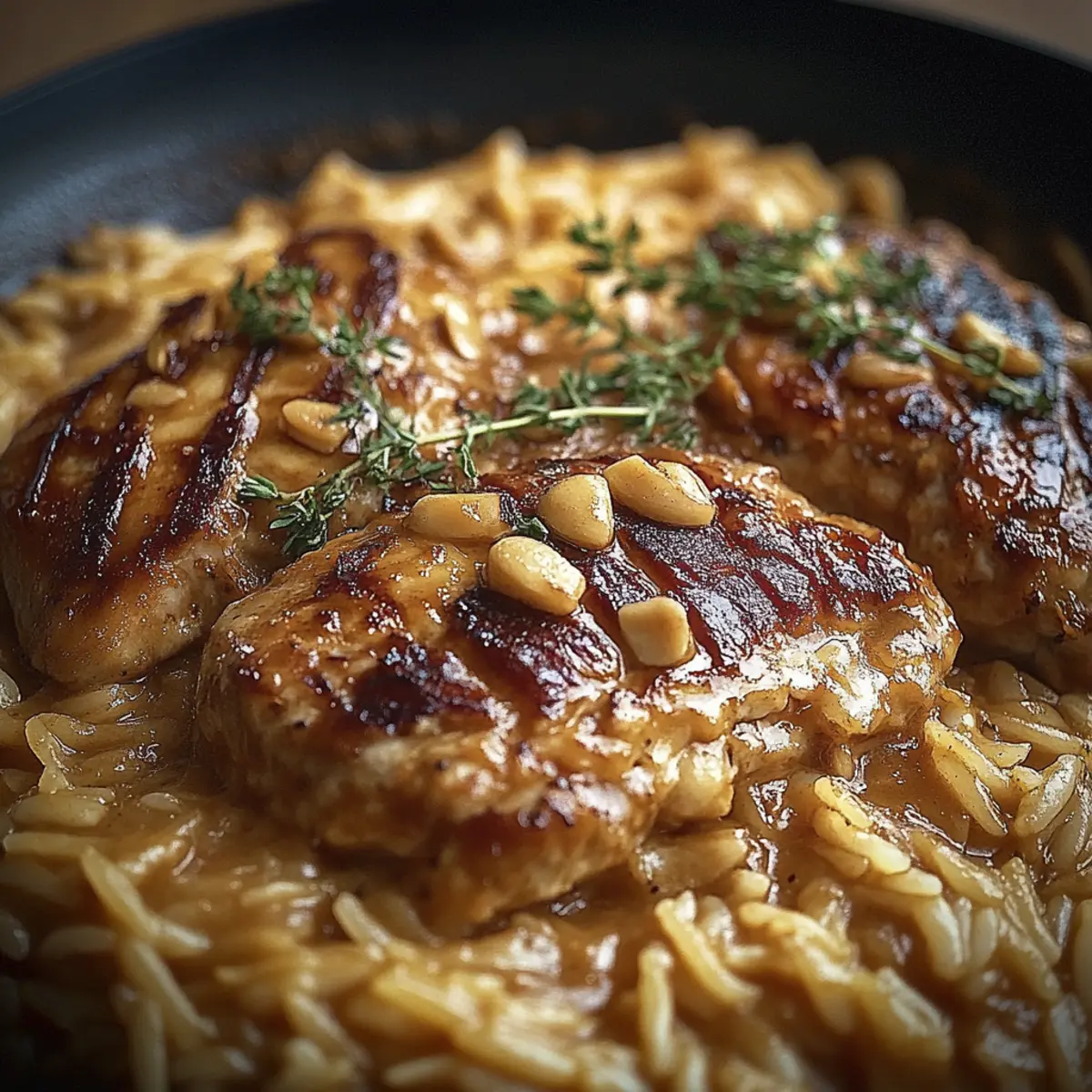 French Onion Chicken Orzo