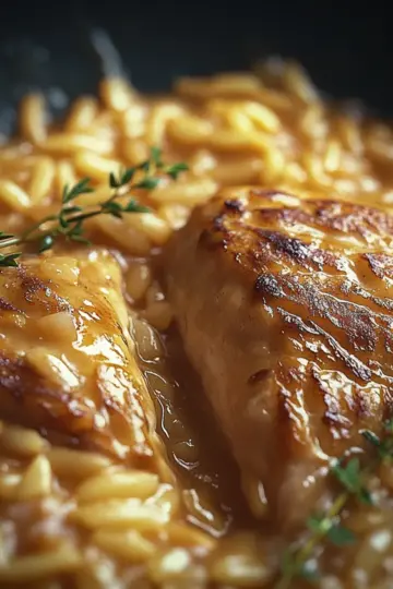 French Onion Chicken Orzo