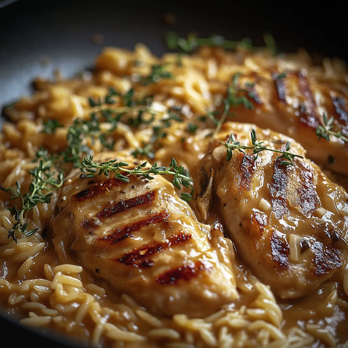 French Onion Chicken Orzo