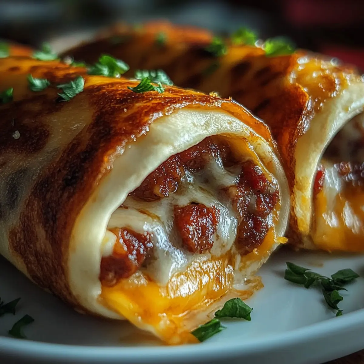 Garlic Butter Bacon Cheeseburger Rollups