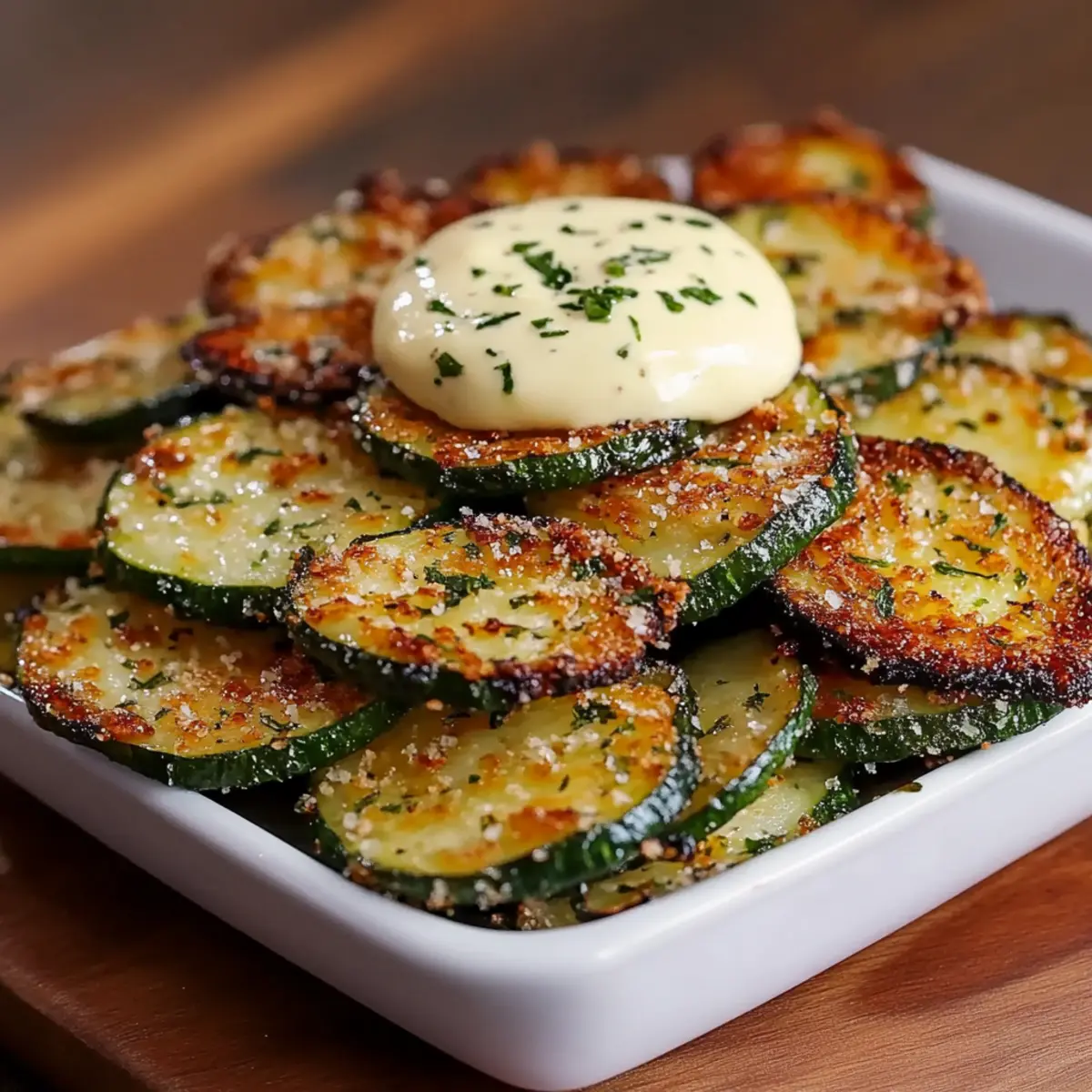 Garlic Parmesan Zucchini Chips