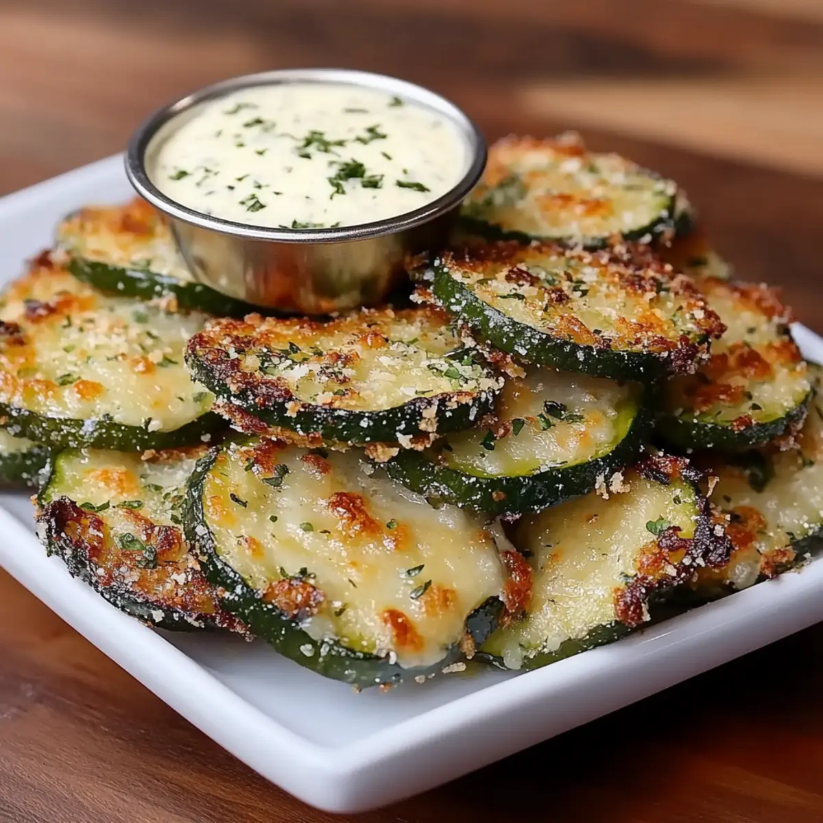 Garlic Parmesan Zucchini Chips