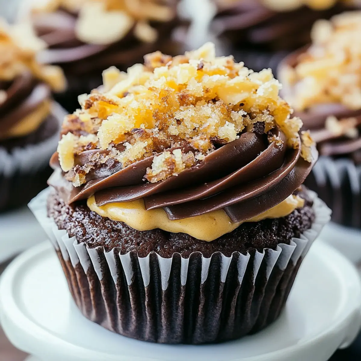 German Chocolate Cupcakes