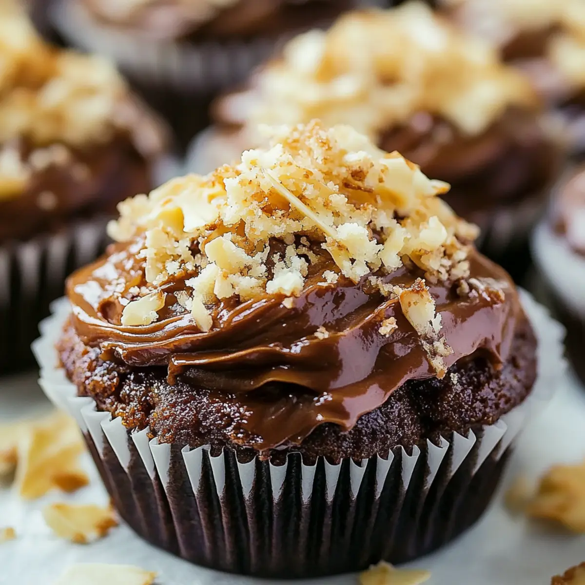 German Chocolate Cupcakes