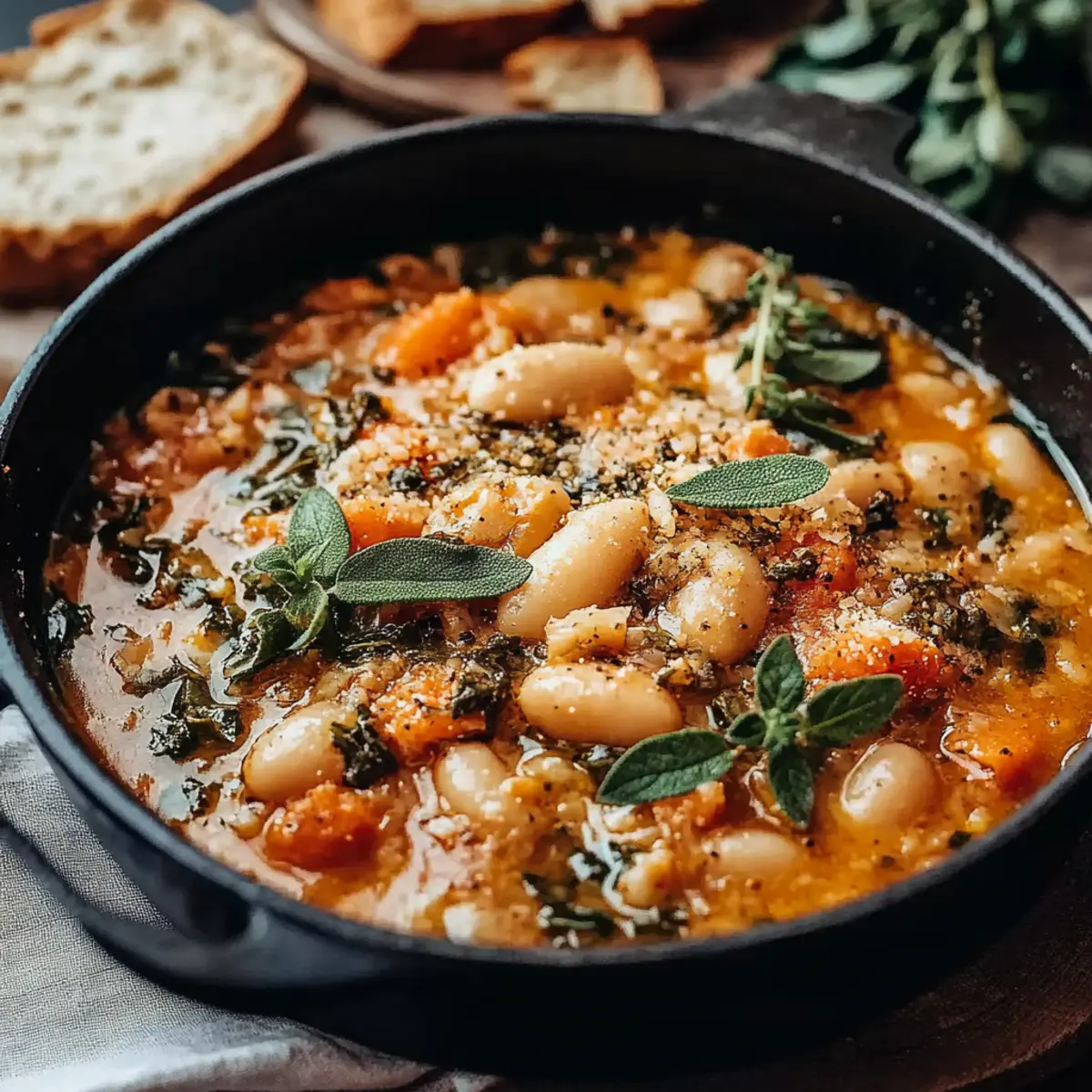 Hearty Tuscan White Bean Soup
