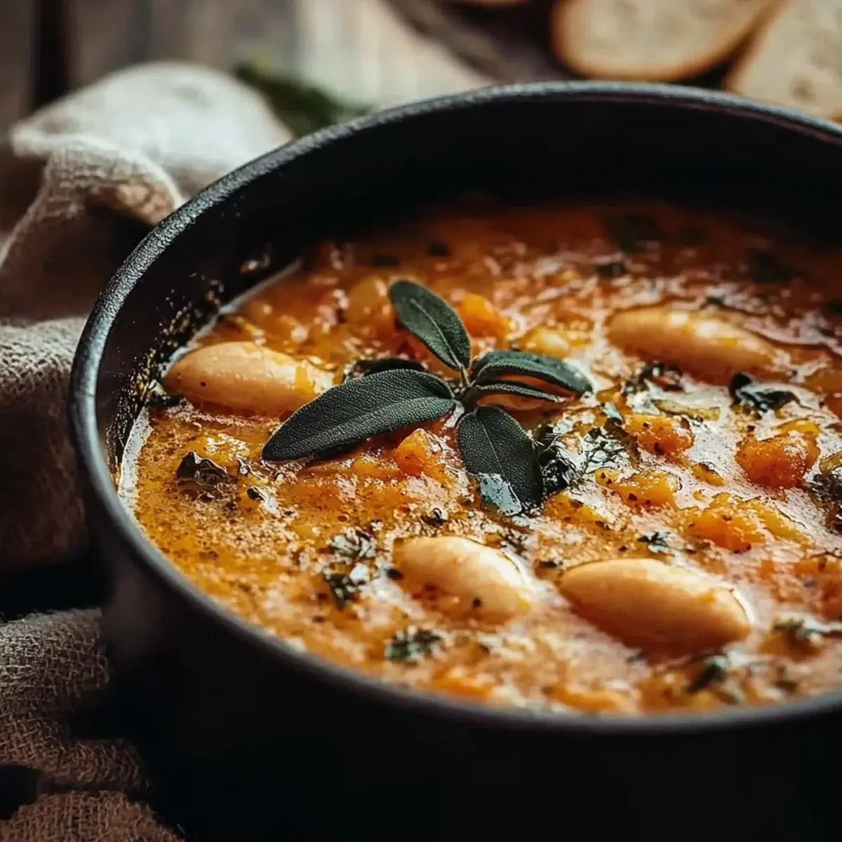 Hearty Tuscan White Bean Soup