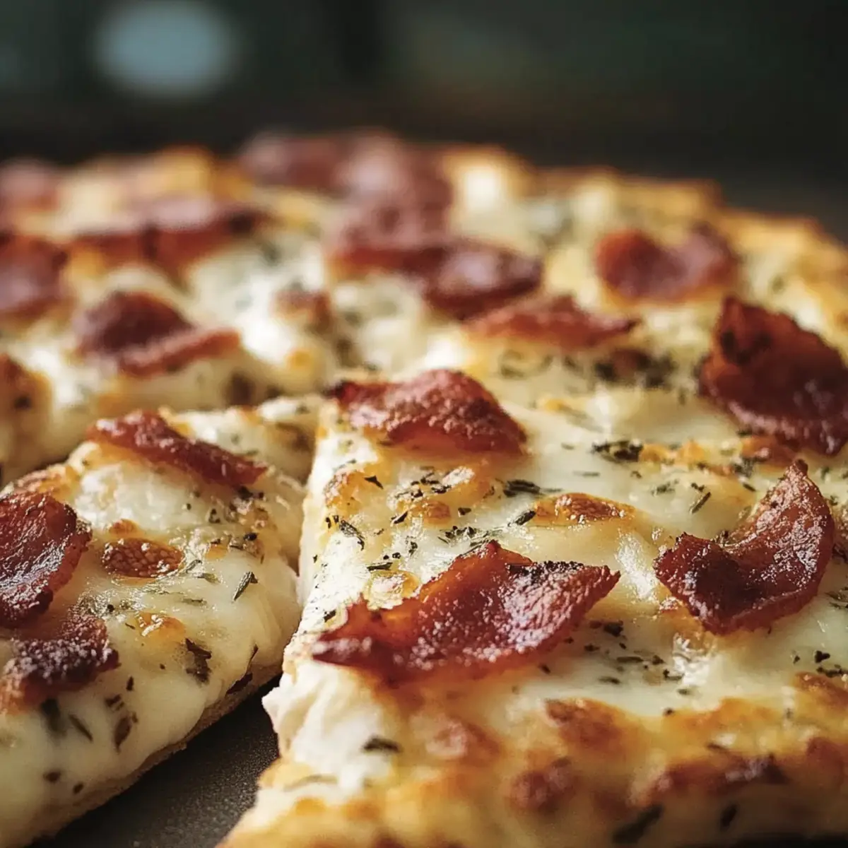 Keto Chicken Bacon Ranch Pizza