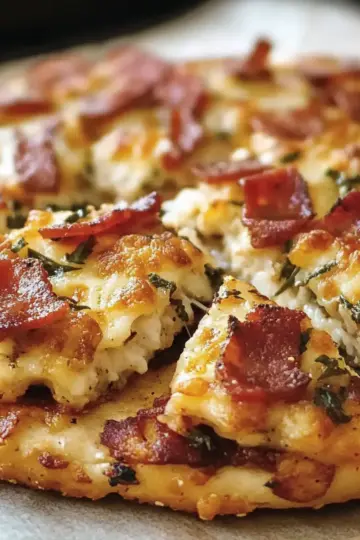 Keto Chicken Bacon Ranch Pizza