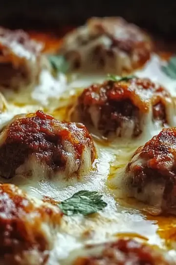 Keto Meatball Parmesan Casserole