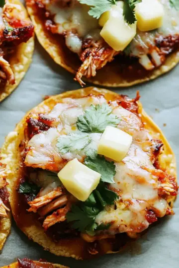 Light BBQ Chicken Tostadas with Pineapple Salsa
