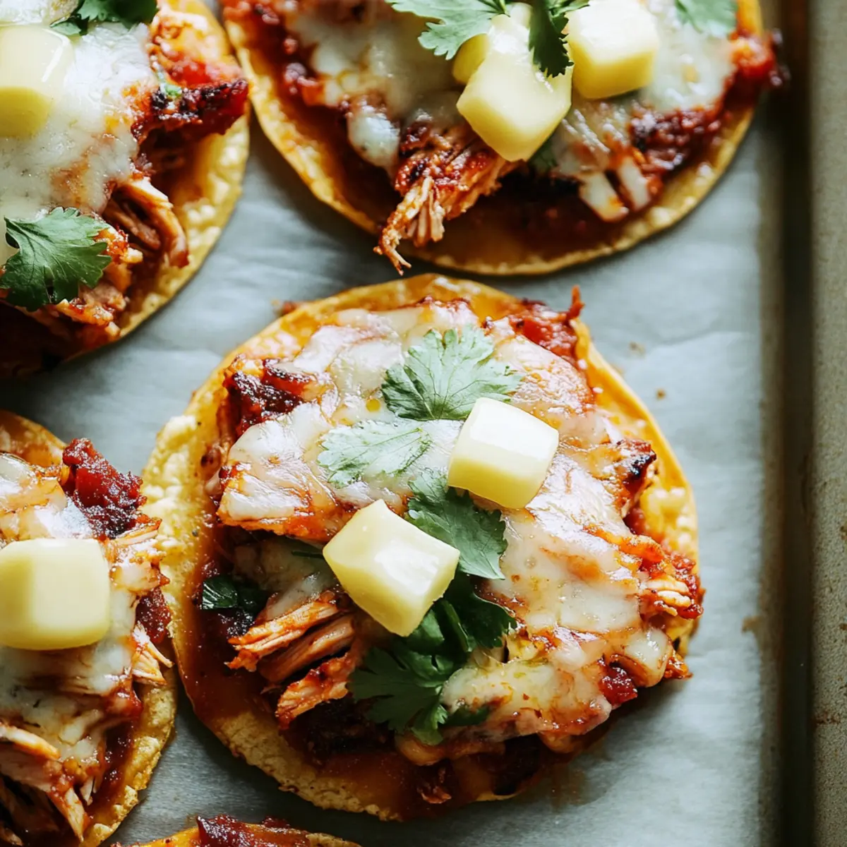 Light BBQ Chicken Tostadas with Pineapple Salsa