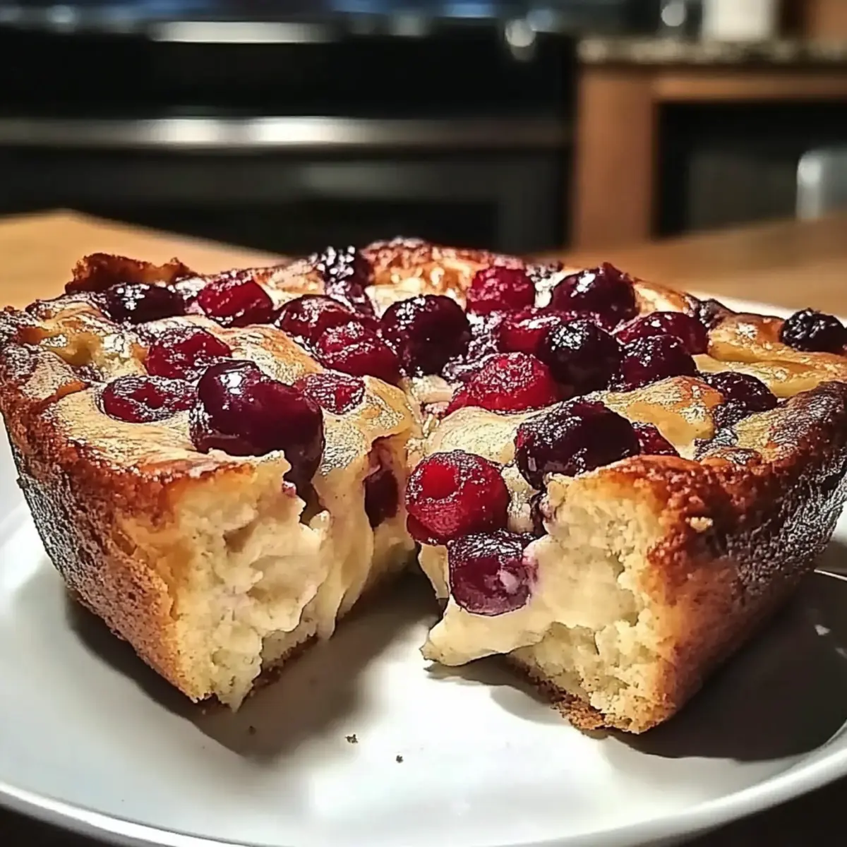 Maple Cranberry Bread Pudding