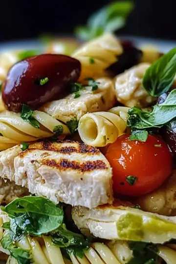 Mediterranean Chicken Pasta Salad