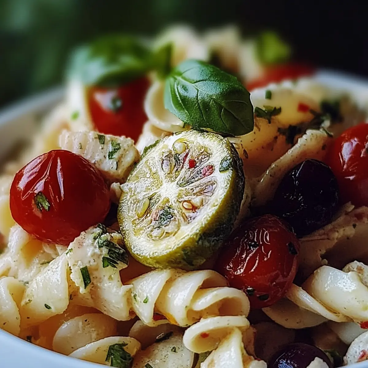 Mediterranean Chicken Pasta Salad