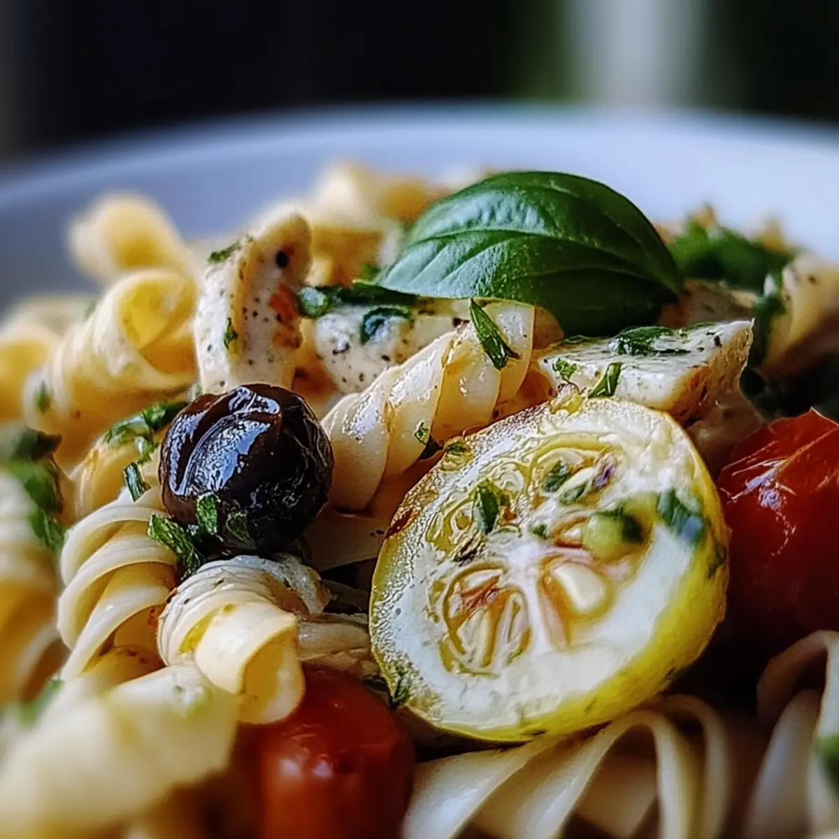 Mediterranean Chicken Pasta Salad