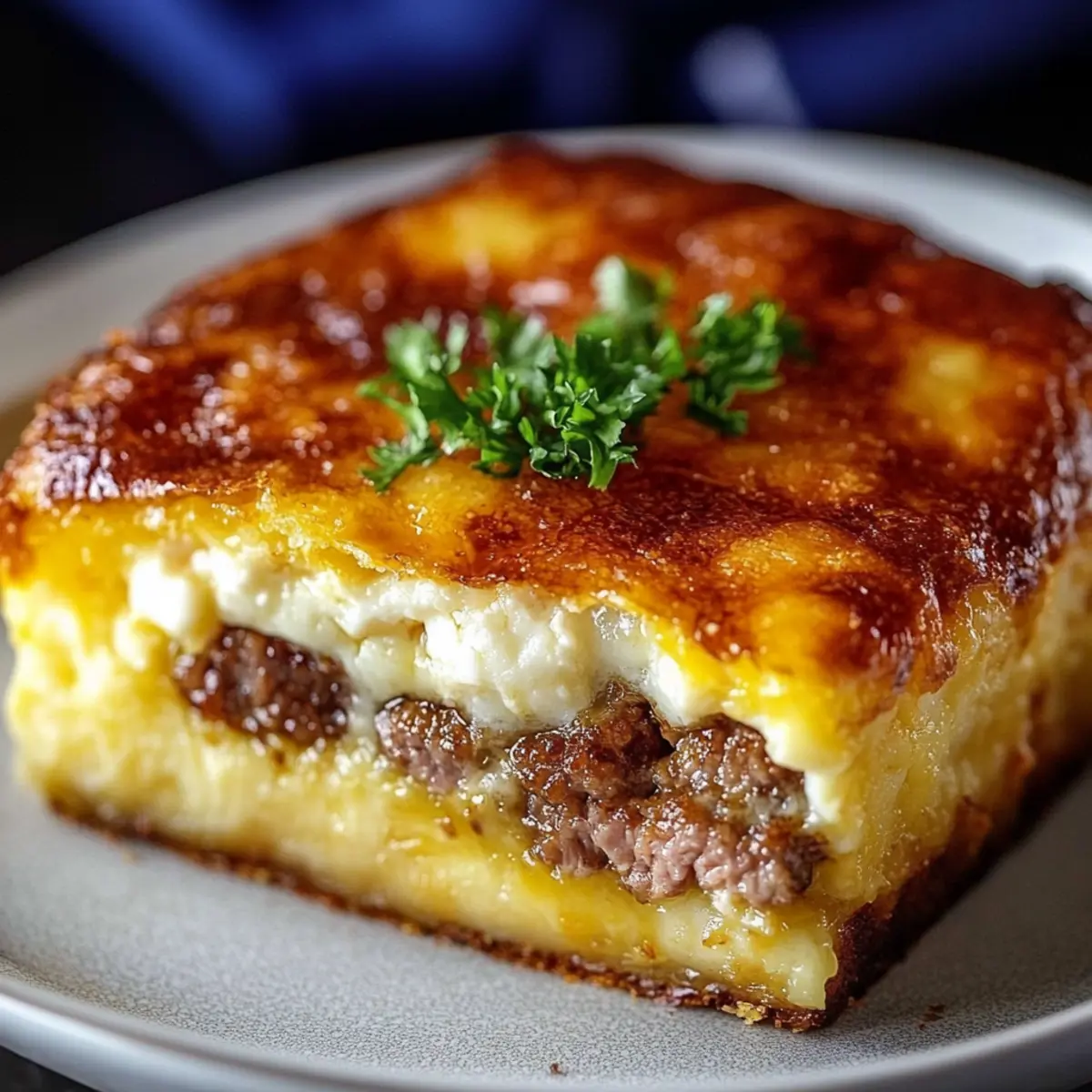 Sausage Egg and Cream Cheese Hashbrown Casserole