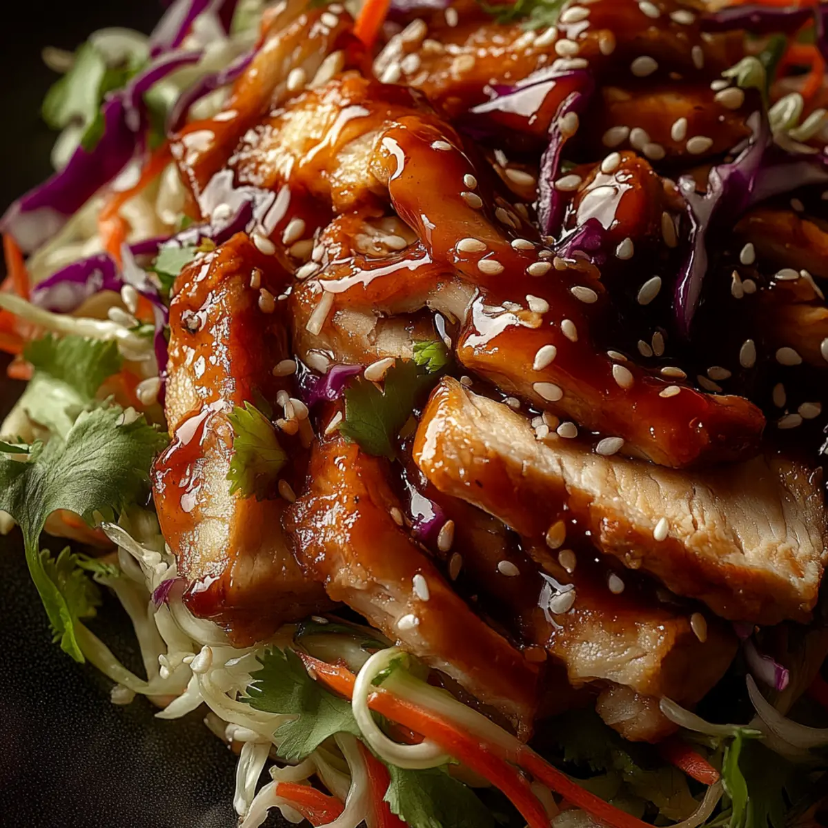 Sesame Chicken Cabbage Salad