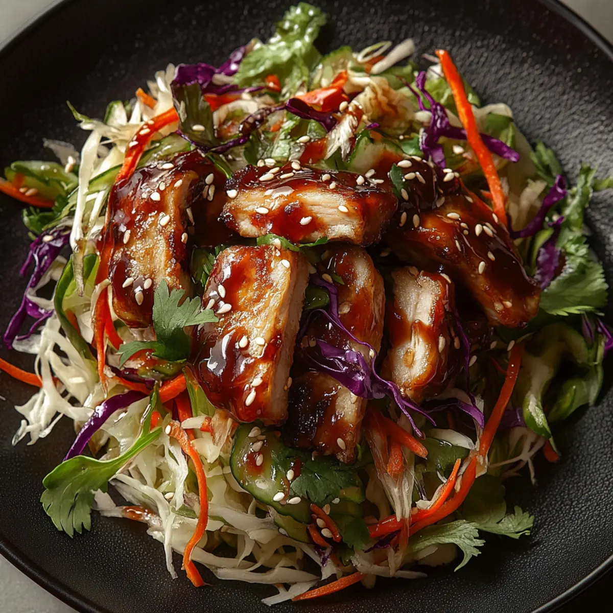 Sesame Chicken Cabbage Salad