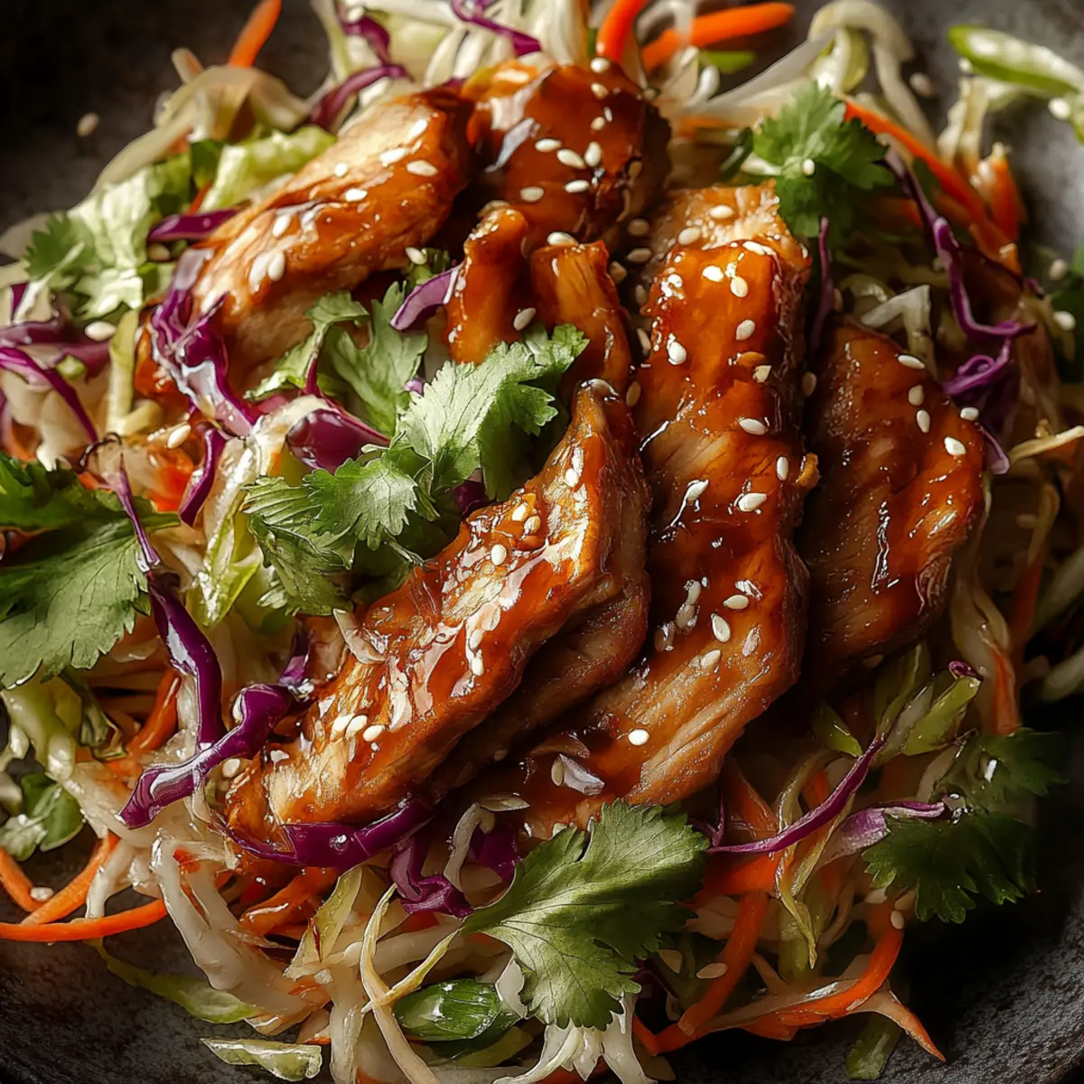 Sesame Chicken Cabbage Salad