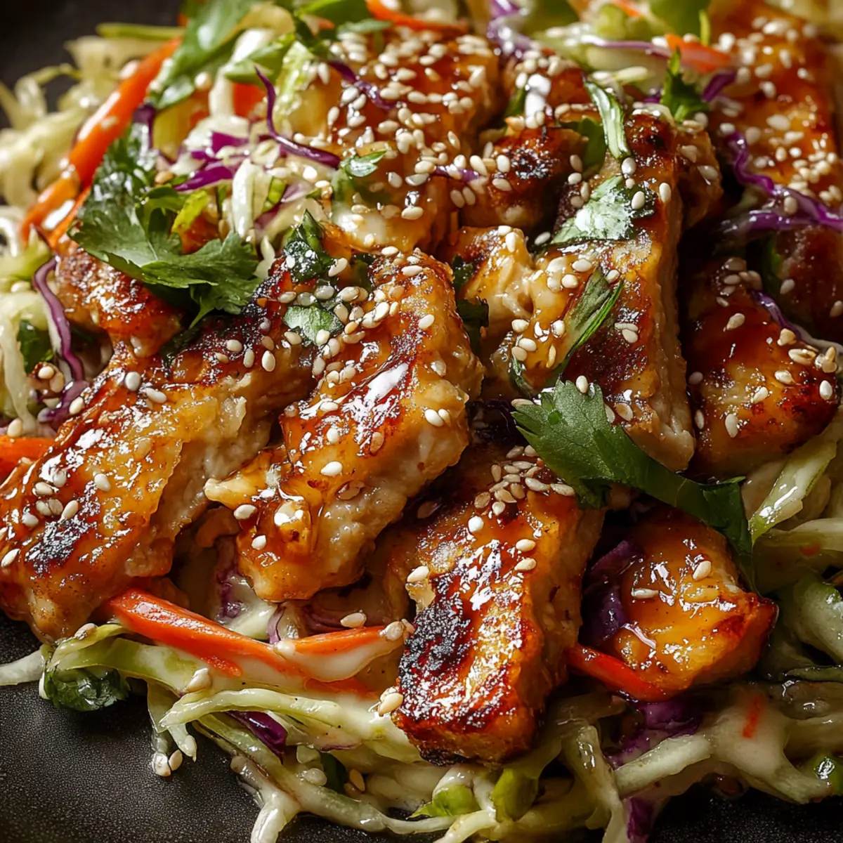 Sesame Chicken Cabbage Salad