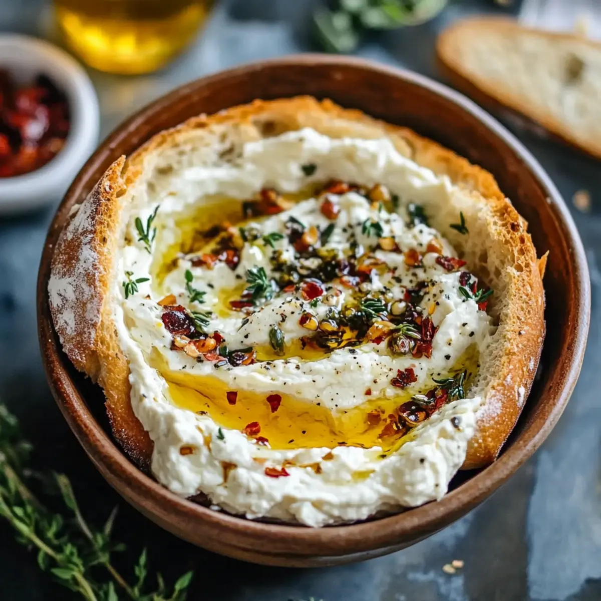 Spicy Ricotta Dip Hot Honey