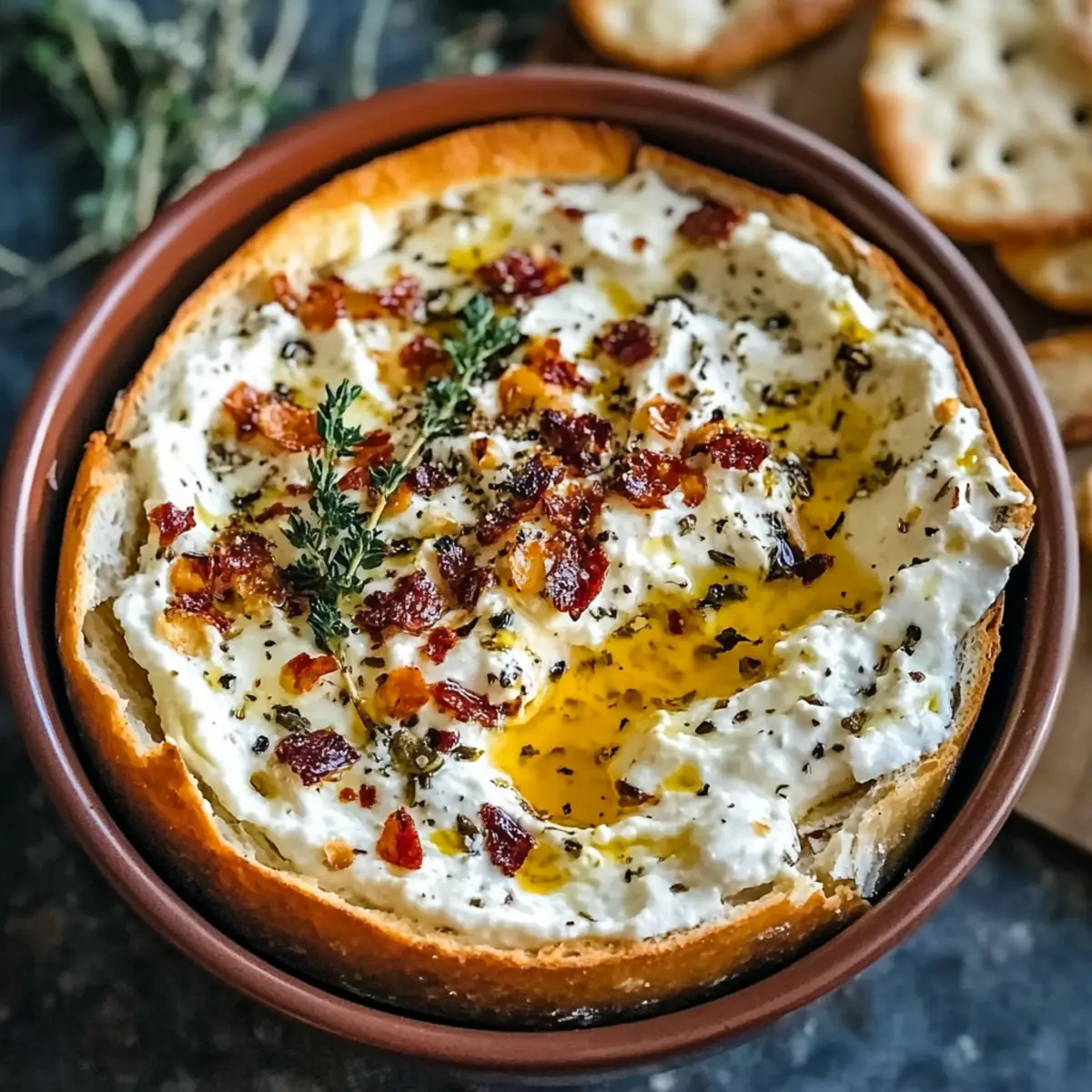 Spicy Ricotta Dip Hot Honey