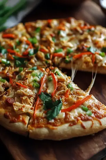 Thai Chicken Pizza with Peanut Sauce