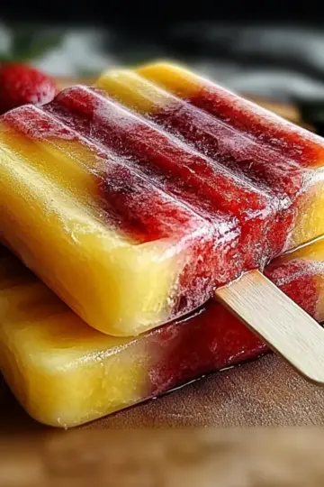 Tropical Strawberry Pineapple Popsicles